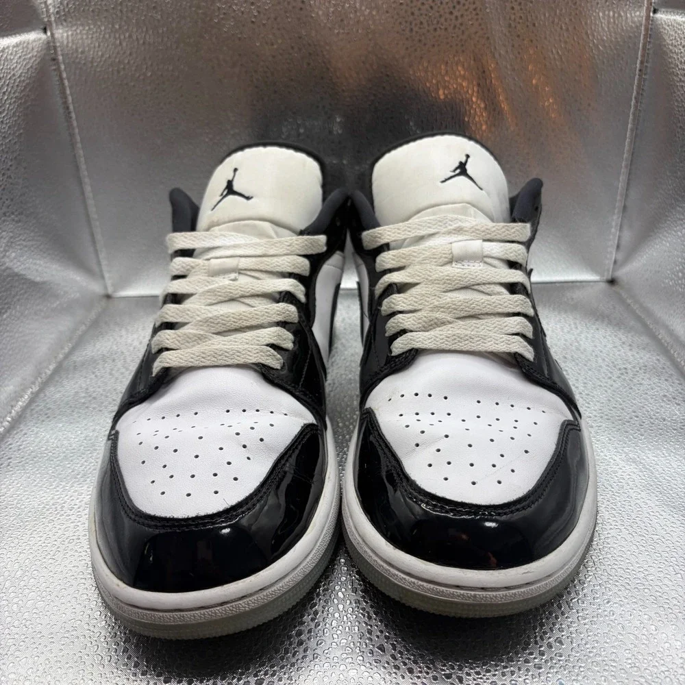 Size 11 Jordan 1 Low SE Concord White Black Mens Lace-Up Shoes DV1309-100
